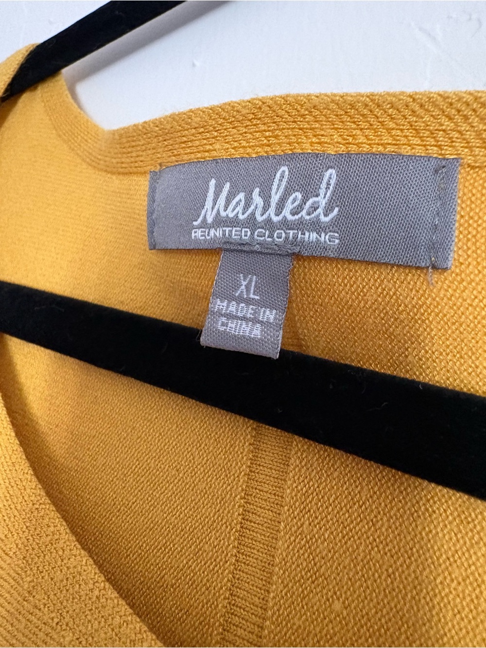 Marled Women's Mustard Batwing Knit Top - Picture 4 of 6